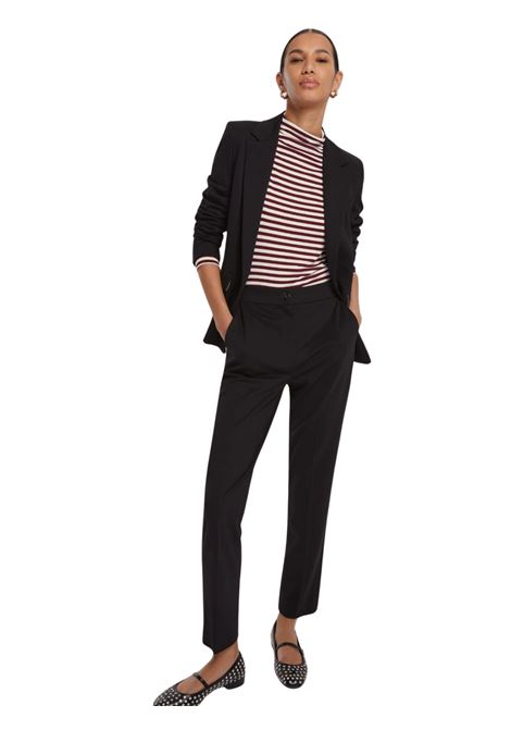 Pantalone a sigaretta in jersey - NERO Emme Marella | CHINOS007